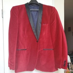 Red Velvet Suit Jacket